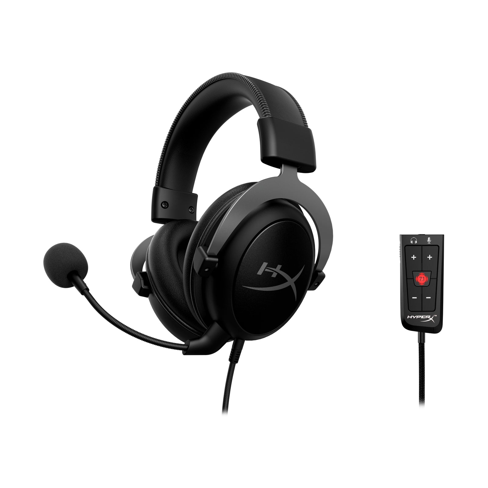 HyperX Cloud II Gun Metal com controladora USB de áudio